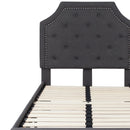 Provence Platform Bed with Slatted Support and Accent Nail Trim