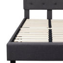 Provence Platform Bed with Slatted Support and Accent Nail Trim