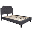 Provence Platform Bed with Slatted Support and Accent Nail Trim