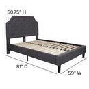 Provence Platform Bed with Slatted Support and Accent Nail Trim