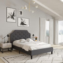 Provence Platform Bed with Slatted Support and Accent Nail Trim