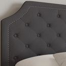 Provence Platform Bed with Slatted Support and Accent Nail Trim