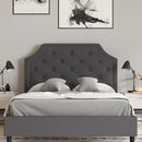 Provence Platform Bed with Slatted Support and Accent Nail Trim