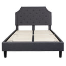 Provence Platform Bed with Slatted Support and Accent Nail Trim