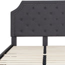 Provence Platform Bed with Slatted Support and Accent Nail Trim
