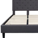 Provence Platform Bed with Slatted Support and Accent Nail Trim