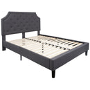 Provence Platform Bed with Slatted Support and Accent Nail Trim