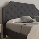 Provence Platform Bed with Slatted Support and Accent Nail Trim