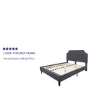Provence Platform Bed with Slatted Support and Accent Nail Trim
