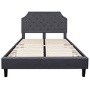 Provence Platform Bed with Slatted Support and Accent Nail Trim