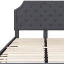 Provence Platform Bed with Slatted Support and Accent Nail Trim