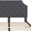 Provence Platform Bed with Slatted Support and Accent Nail Trim