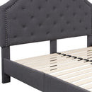 Provence Platform Bed with Slatted Support and Accent Nail Trim