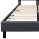 Provence Platform Bed with Slatted Support and Accent Nail Trim