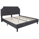 Provence Platform Bed with Slatted Support and Accent Nail Trim