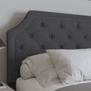 Provence Platform Bed with Slatted Support and Accent Nail Trim