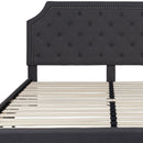 Provence Platform Bed with Slatted Support and Accent Nail Trim