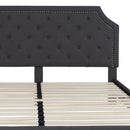 Provence Platform Bed with Slatted Support and Accent Nail Trim