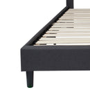 Provence Platform Bed with Slatted Support and Accent Nail Trim
