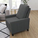 Renza Transitional Pushback Recliner with Pillow Style Back and Accent Nail Trim - Manual Recliner