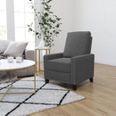 Renza Transitional Pushback Recliner with Pillow Style Back and Accent Nail Trim - Manual Recliner