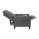 Renza Transitional Pushback Recliner with Pillow Style Back and Accent Nail Trim - Manual Recliner