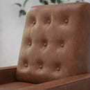 Darcy Mid-Century Modern Faux Leather Tufted Upholstery Ergonomic Push Back Living Room Recliner