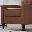 Darcy Mid-Century Modern Faux Leather Tufted Upholstery Ergonomic Push Back Living Room Recliner