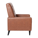 Darcy Mid-Century Modern Faux Leather Tufted Upholstery Ergonomic Push Back Living Room Recliner