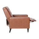 Darcy Mid-Century Modern Faux Leather Tufted Upholstery Ergonomic Push Back Living Room Recliner