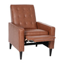 Darcy Mid-Century Modern Faux Leather Tufted Upholstery Ergonomic Push Back Living Room Recliner