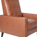 Darcy Mid-Century Modern Faux Leather Tufted Upholstery Ergonomic Push Back Living Room Recliner