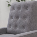 Darcy Mid-Century Modern Faux Leather Tufted Upholstery Ergonomic Push Back Living Room Recliner