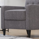 Darcy Mid-Century Modern Faux Leather Tufted Upholstery Ergonomic Push Back Living Room Recliner