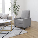 Renza Transitional Pushback Recliner with Pillow Style Back and Accent Nail Trim - Manual Recliner