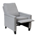 Renza Transitional Pushback Recliner with Pillow Style Back and Accent Nail Trim - Manual Recliner