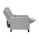 Renza Transitional Pushback Recliner with Pillow Style Back and Accent Nail Trim - Manual Recliner