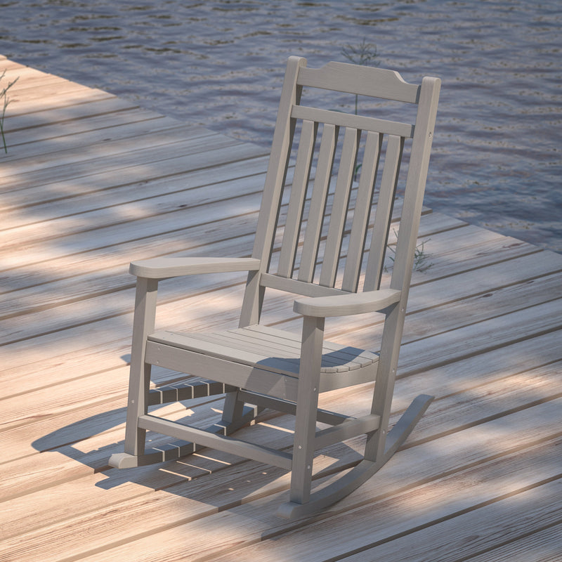 Hillford Poly Resin Indoor/Outdoor Rocking Chair