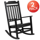 Set of 2 Hillford Poly Resin Indoor/Outdoor Rocking Chairs