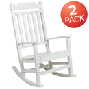 Set of 2 Hillford Poly Resin Indoor/Outdoor Rocking Chairs