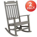 Set of 2 Hillford Poly Resin Indoor/Outdoor Rocking Chairs