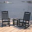 Hillford Poly Resin Indoor/Outdoor Rocking Chair with Side Table
