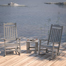 Hillford Poly Resin Indoor/Outdoor Rocking Chair with Side Table