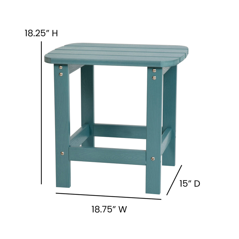 Hillford Poly Resin Indoor/Outdoor Rocking Chair with Side Table