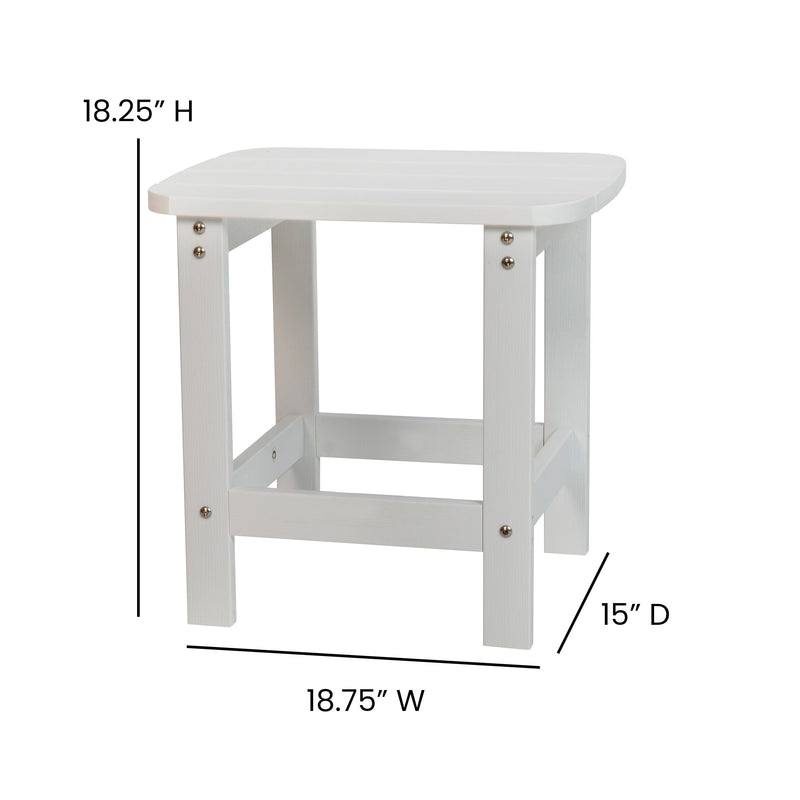 Hillford Poly Resin Indoor/Outdoor Rocking Chair with Side Table