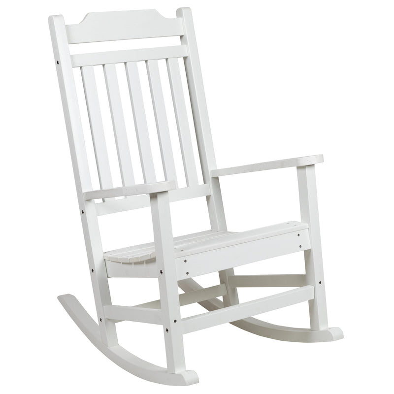 Hillford Poly Resin Indoor/Outdoor Rocking Chair with Side Table