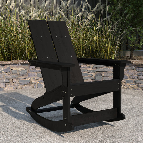 Wellington UV Treated All-Weather Polyresin Adirondack Rocking Chair