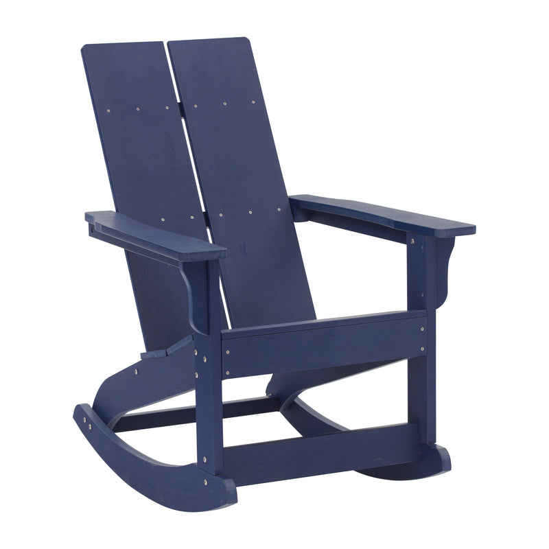 Wellington UV Treated All-Weather Polyresin Adirondack Rocking Chair