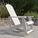Atlantic All-Weather Polyresin Adirondack Rocking Chair with Vertical Slats