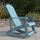 Atlantic All-Weather Polyresin Adirondack Rocking Chair with Vertical Slats